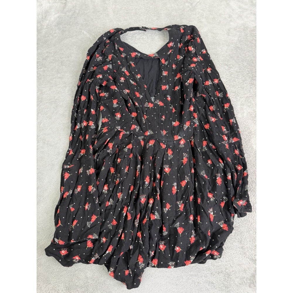 Free People Tegan Mini Dress Women's Size 6 Black - Picture 1 of 9